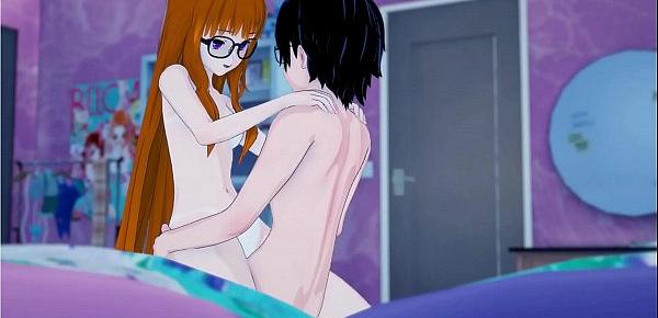  Joker fucks Futaba, part 2! Cowgirl, side fuck, and missionary creampie!